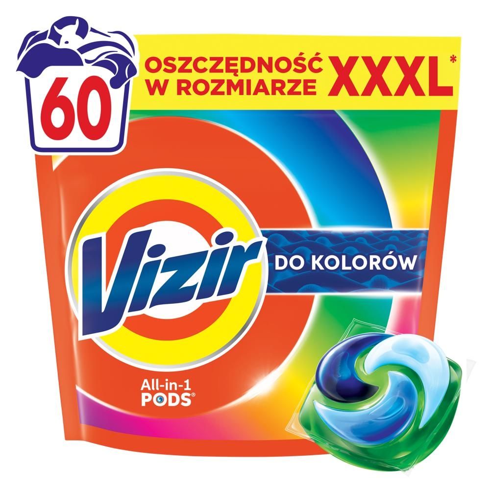 Vizir PODS, Kapsułki Do Prania Kolorowych Tkanin, 60 Prań