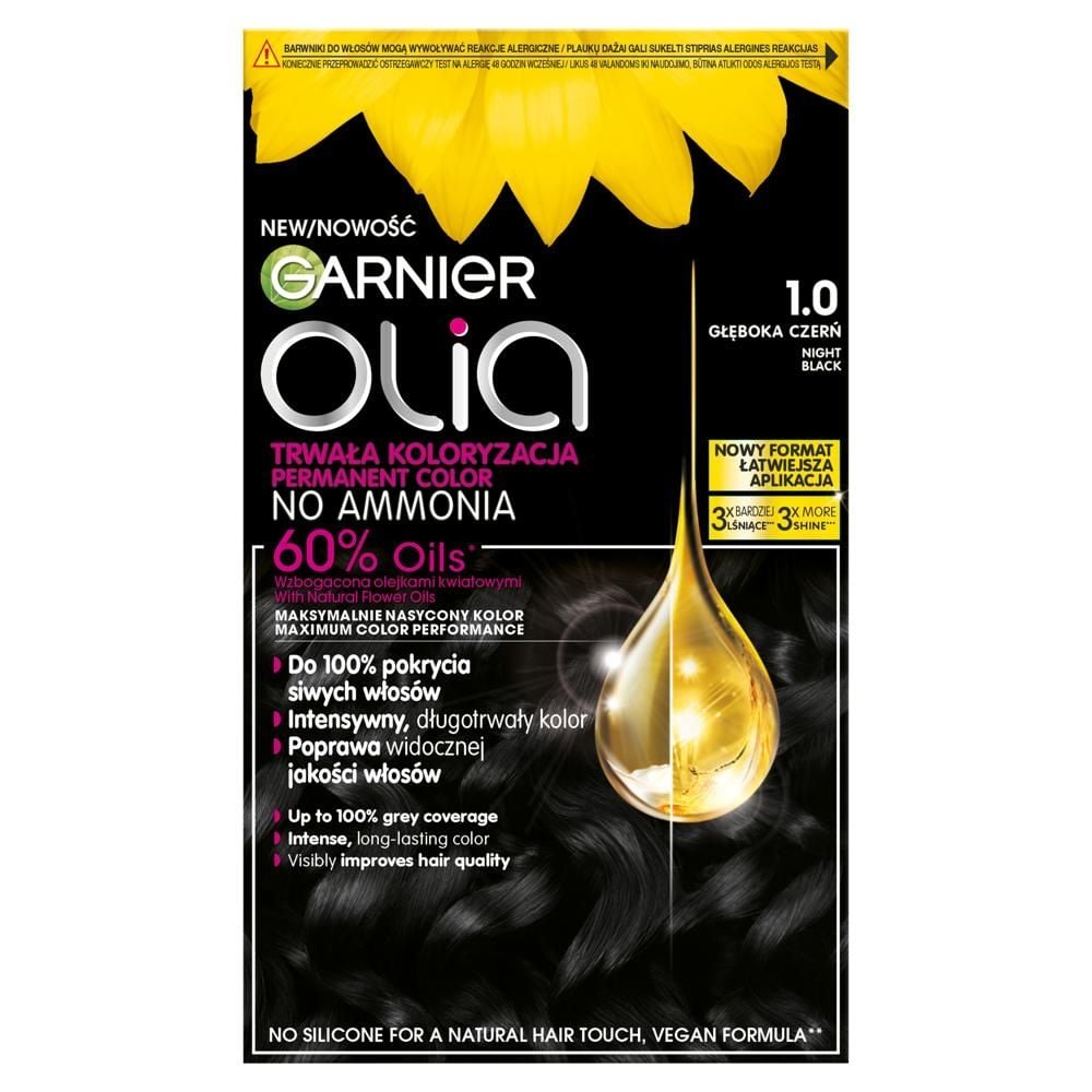 Garnier Olia Krem koloryzujący 1.0 głęboka czerń