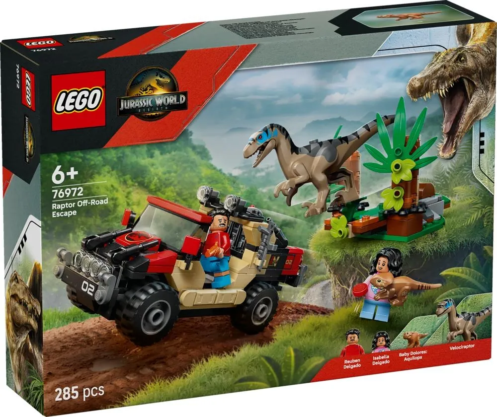 LEGO Jurassic World 76972 Ucieczka terenówką przed raptorem