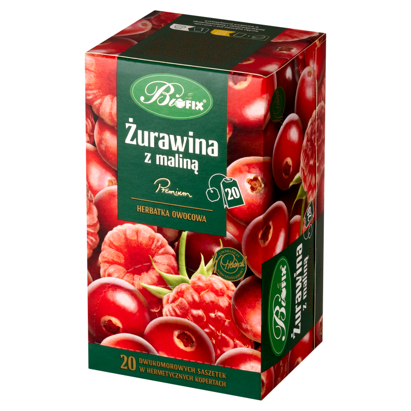 Żurawina z Maliną Herbatka owocowa 20 torebek