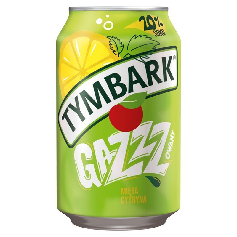Napój gazowany mięta - cytryna  Tymbark 330 ml