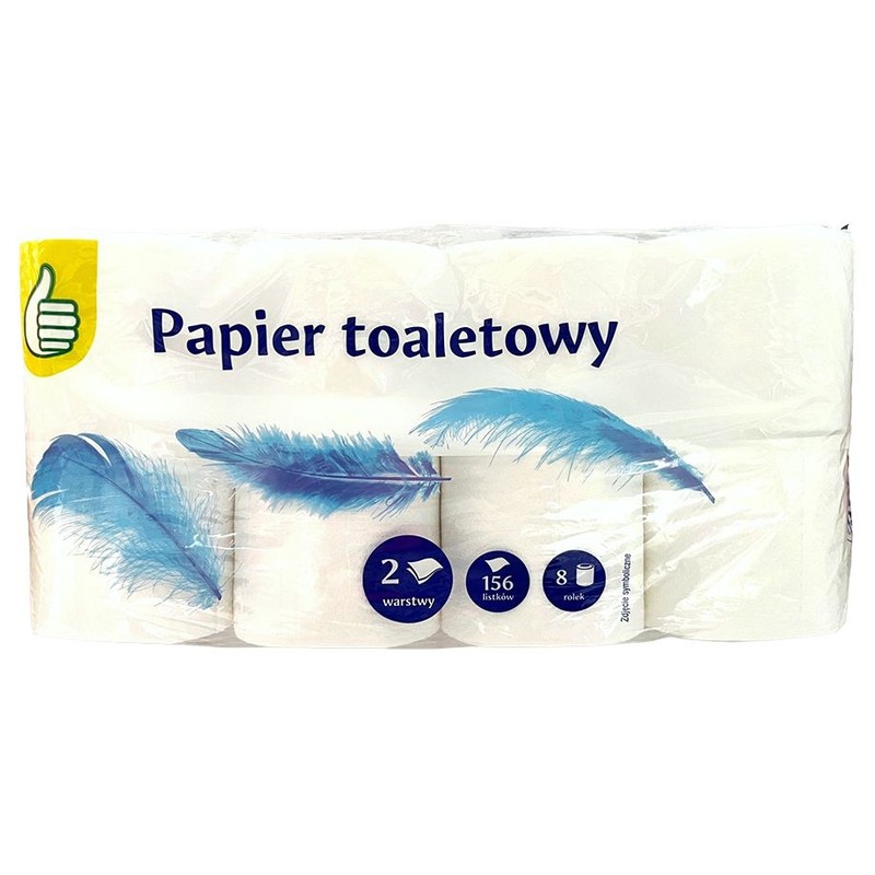 Papier toaletowy 2 warstwowy   Auchan 8 rolek