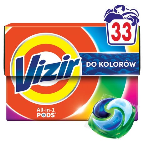 Vizir PODS, Kapsułki Do Prania Kolorowych Tkanin, 33 Prań