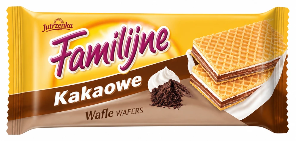 Wafle Familijne kakaowo-śmietankowe, śmietankowe, kakaowe
