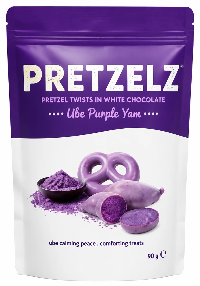 Precle Ube w białej czekoladzie