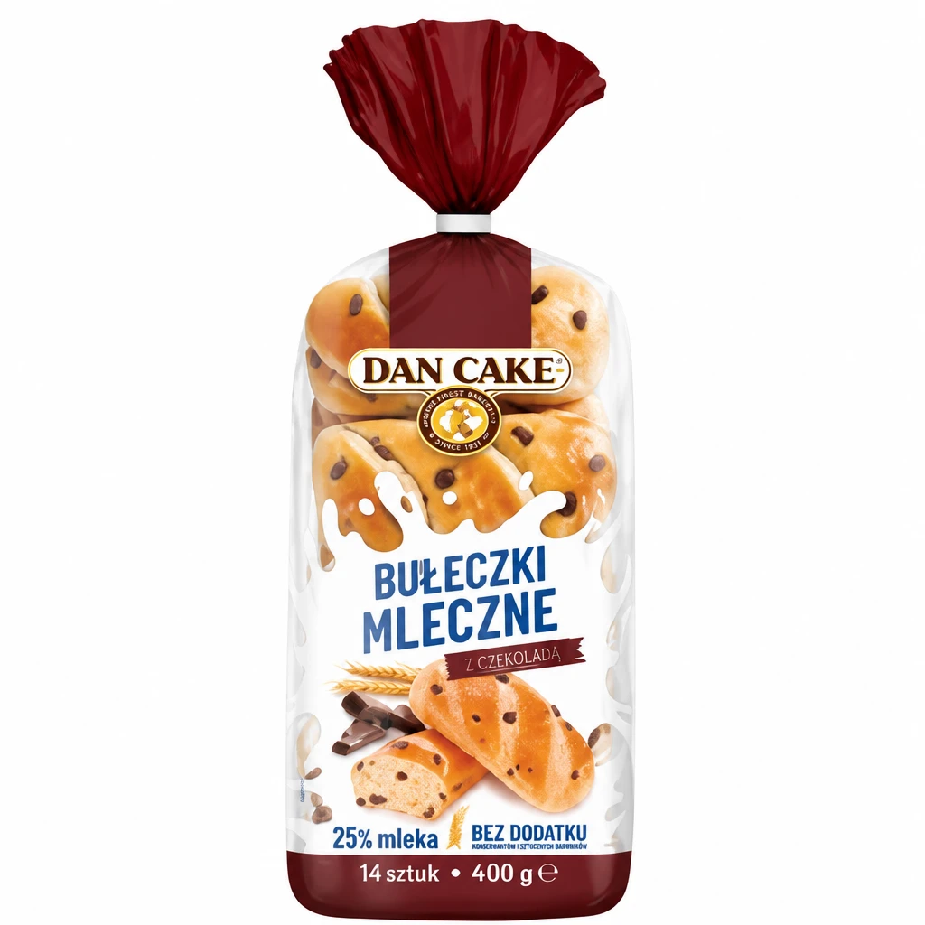 Bułeczki mleczne z czekoladą Dan Cake 400g