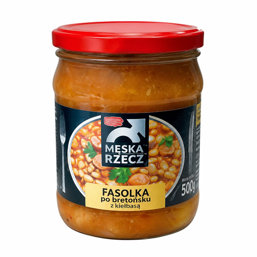 Fasolka po bretońsku z kiełbasą Męska Rzecz 500g