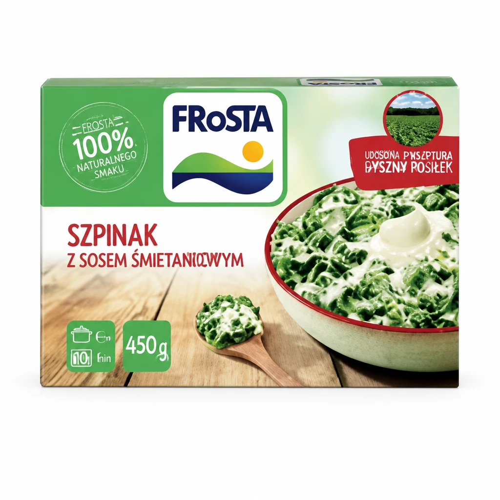 Szpinak z sosem śmietanowym Frosta 450g