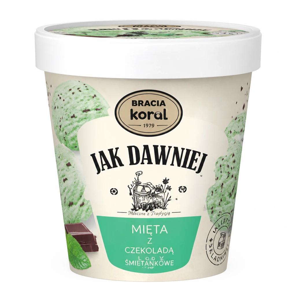 Lody mięta czekolada Bracia Koral 450ml
