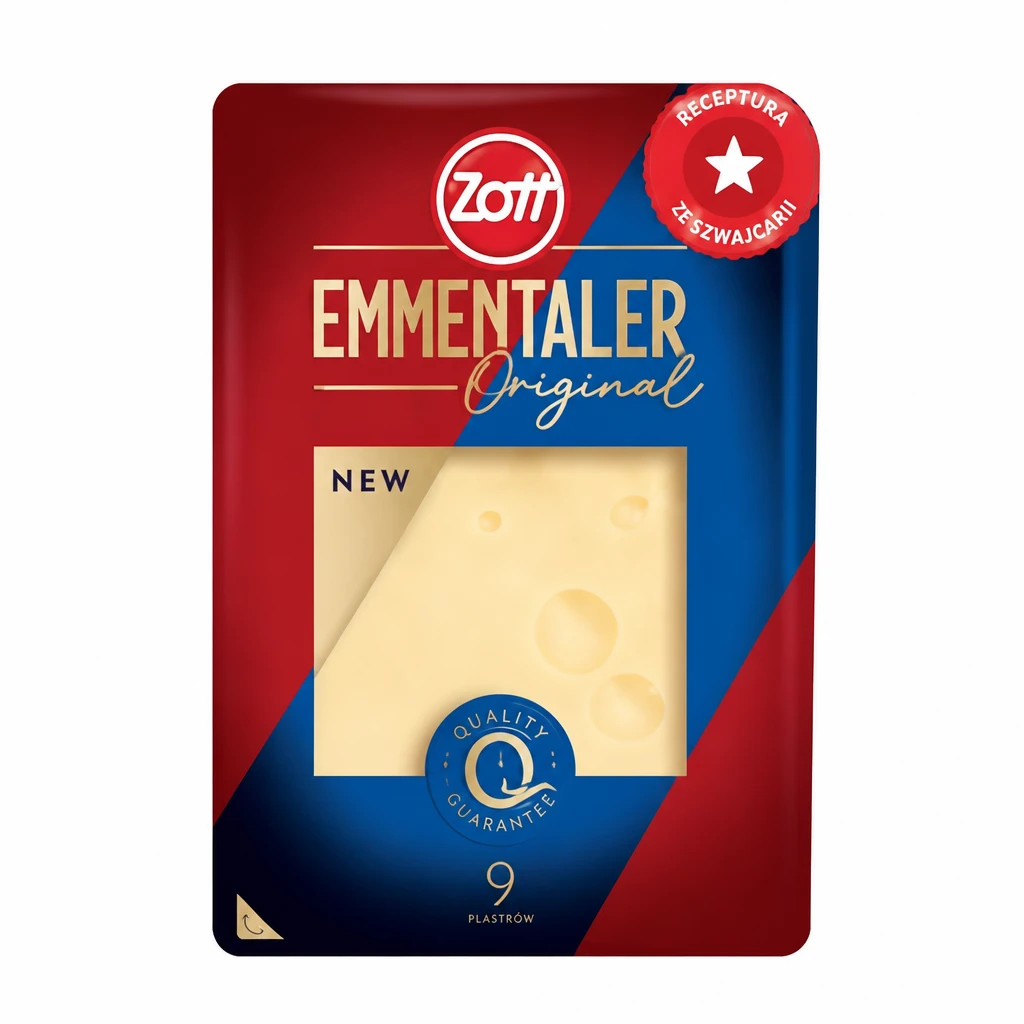Ser Emmentaler Zott plastry 140g