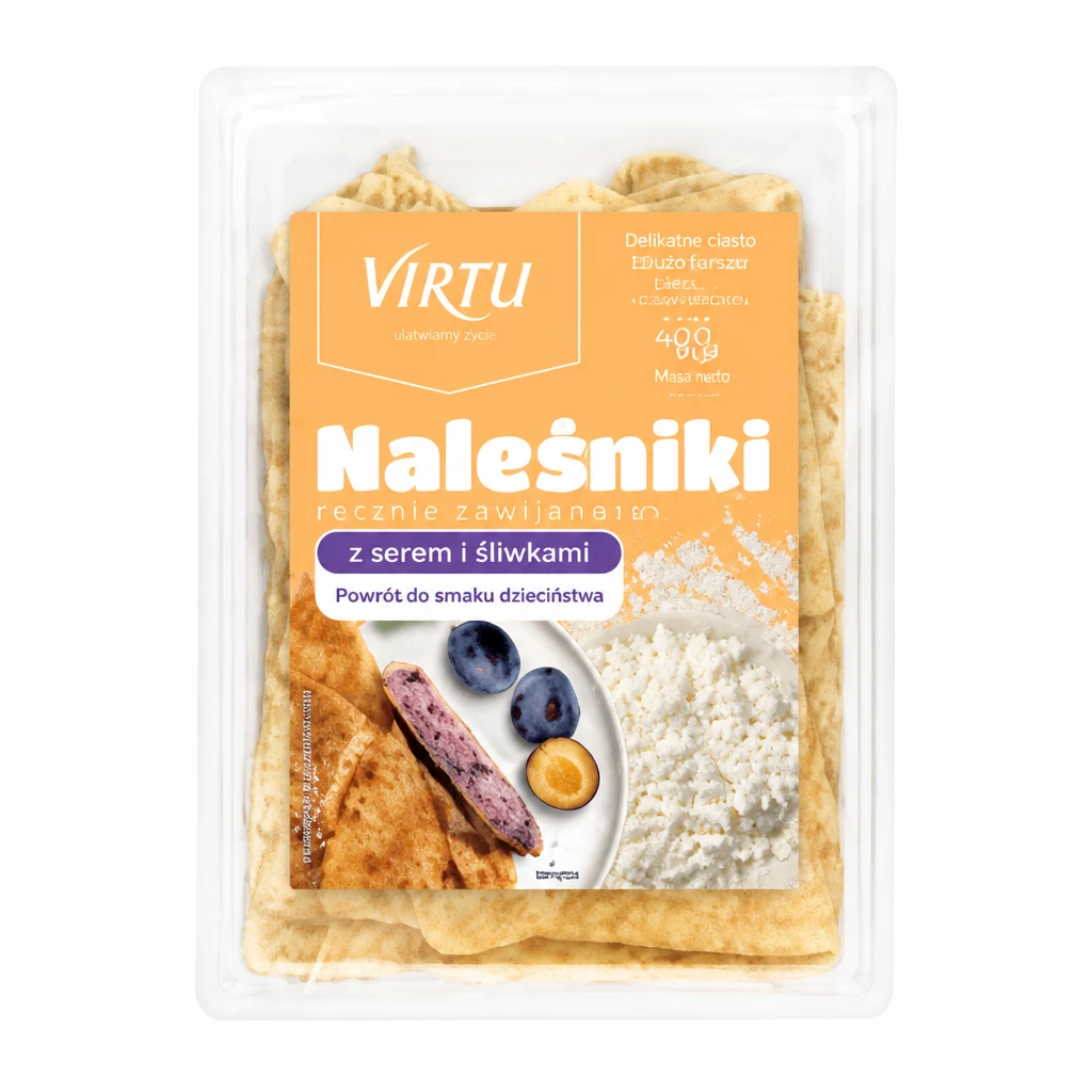 Naleśniki z serem i śliwkami Virtu 400g