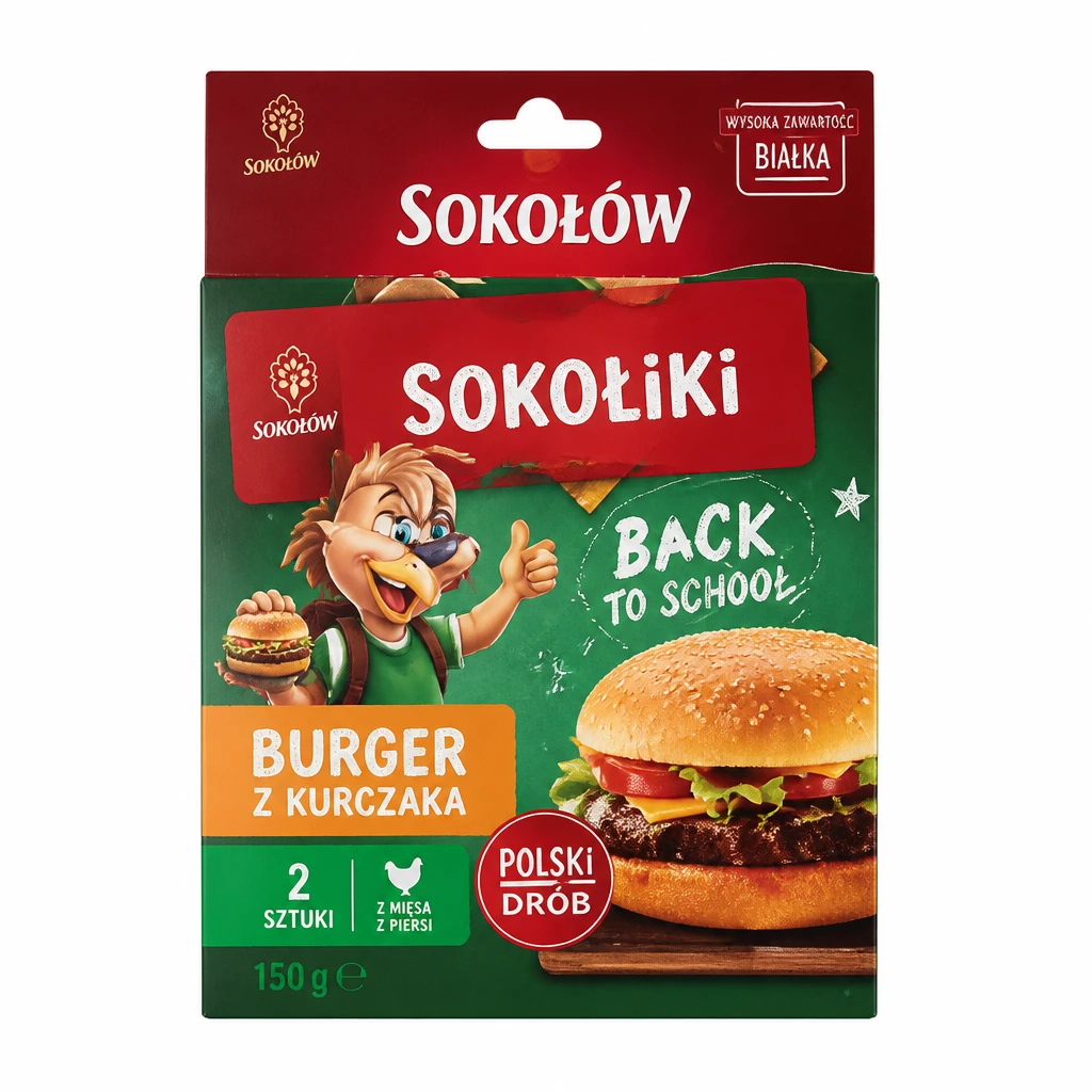 Burger Sokoliki back to school Sokołów 150g