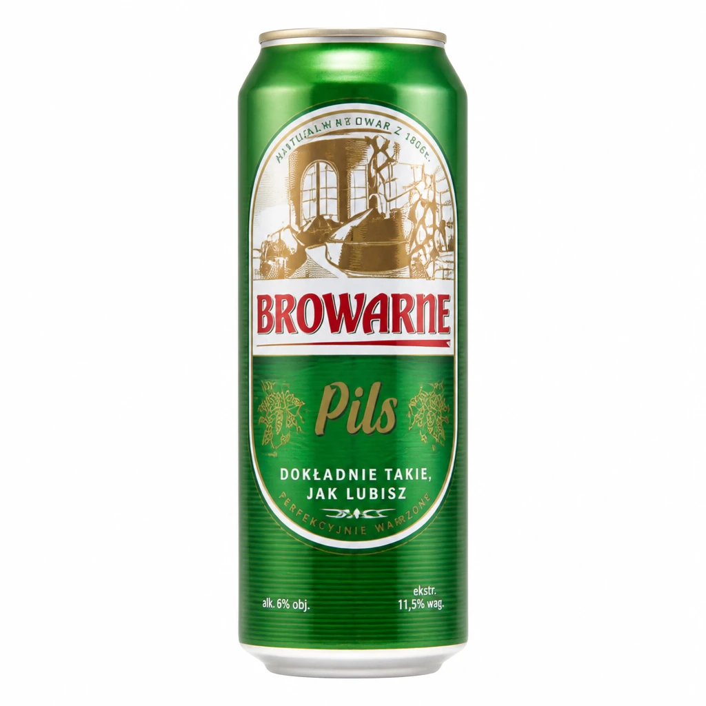 Piwo Browarne pils 0,55l 6% puszka