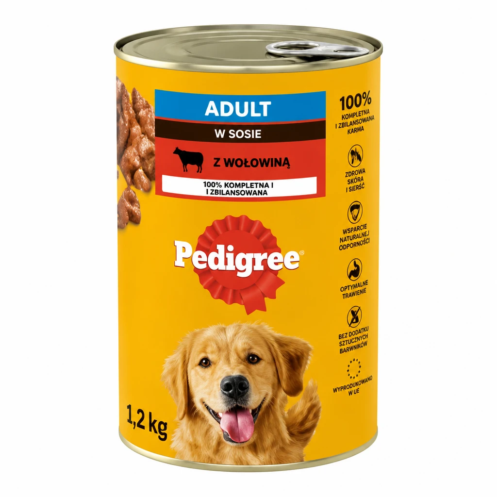 Karma dla psa mokra z wołowiną Pedigree 1,2kg