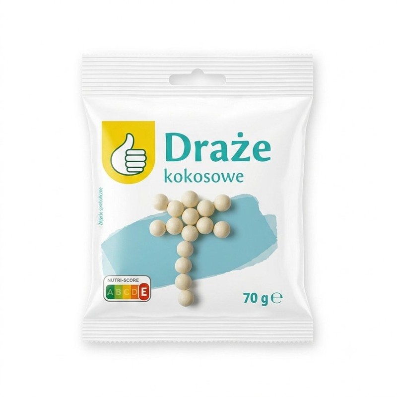 Draże kokosowe Auchan 70 g