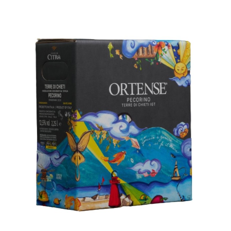 Wino Pecorino Terre di Chieti białe wytrawne alk.12.5% obj. Ortense 2.25 l