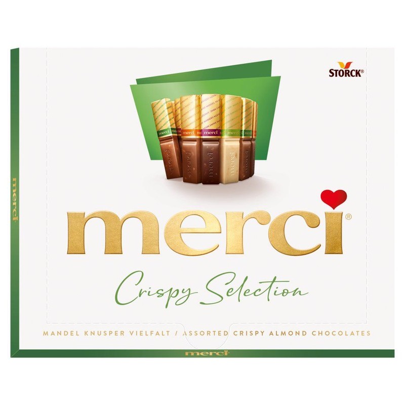 Finest Selection zielone kolekcja czekoladek z migdałami Merci 250 g
