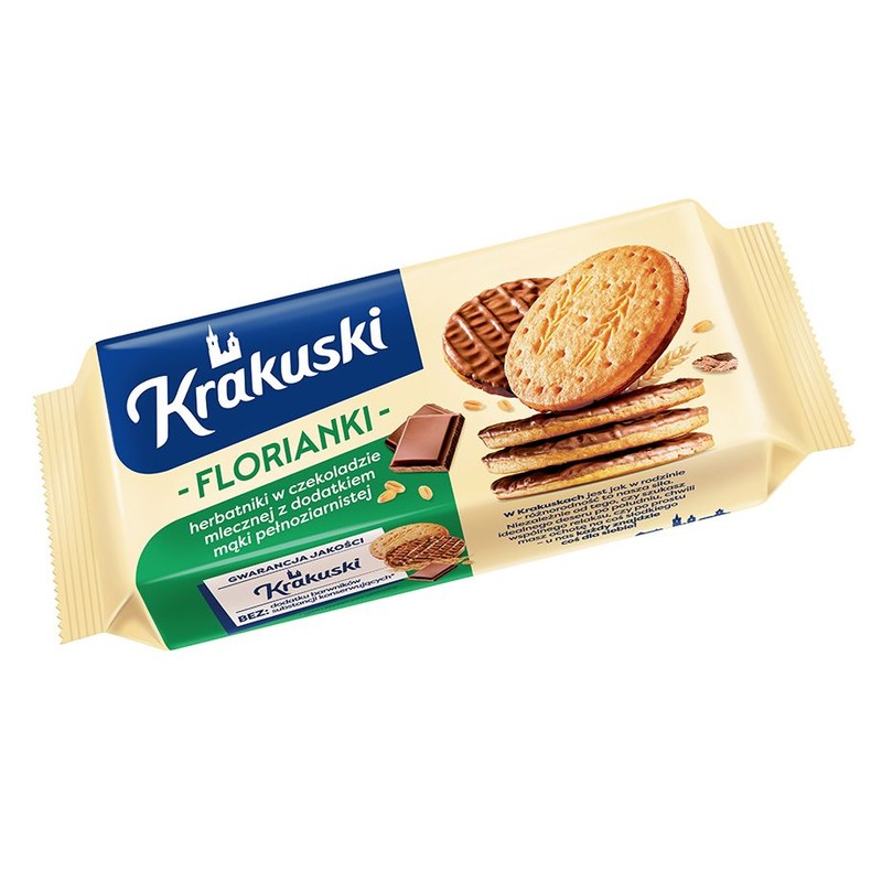 Herbatniki w czekoladzie mlecznej Krakuski 171 g