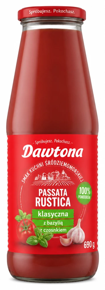 DAWTONA Passata Rustica klasyczna, z bazylią, z czosnkiem
