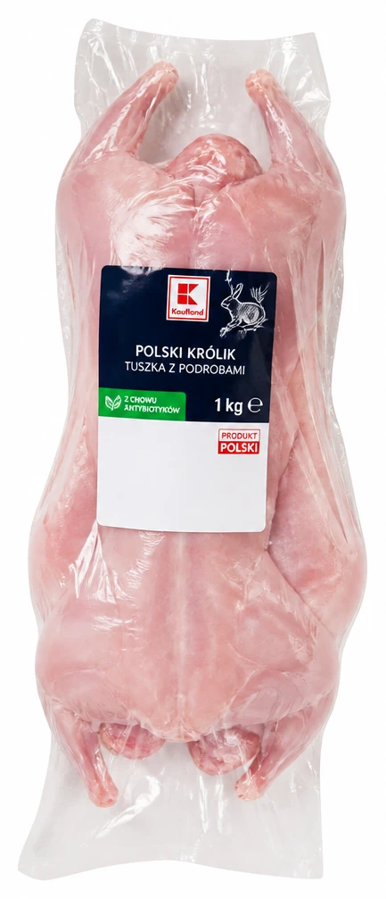 Polski królik tuszka z podrobami