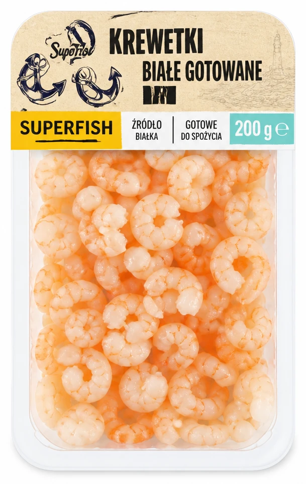 SUPERFISH Krewetki białe gotowane