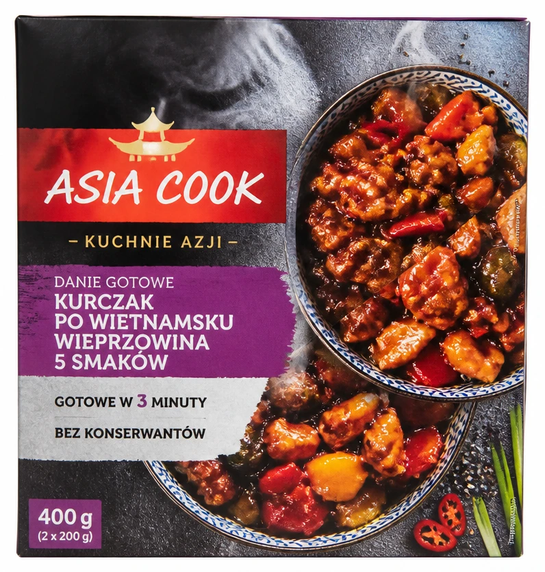 ASIA COOK Danie gotowe kurczak po wietnamsku, wieprzowina 5 smaków