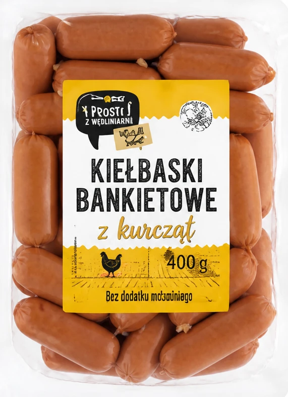 Kiełbaski bankietowe PROSTO Z WĘDLINIARNI z kurcząt