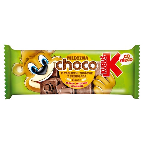 Kubuś Co nieco Choco Tabliczki zbożowe z czekoladą 32 g (2 sztuki)