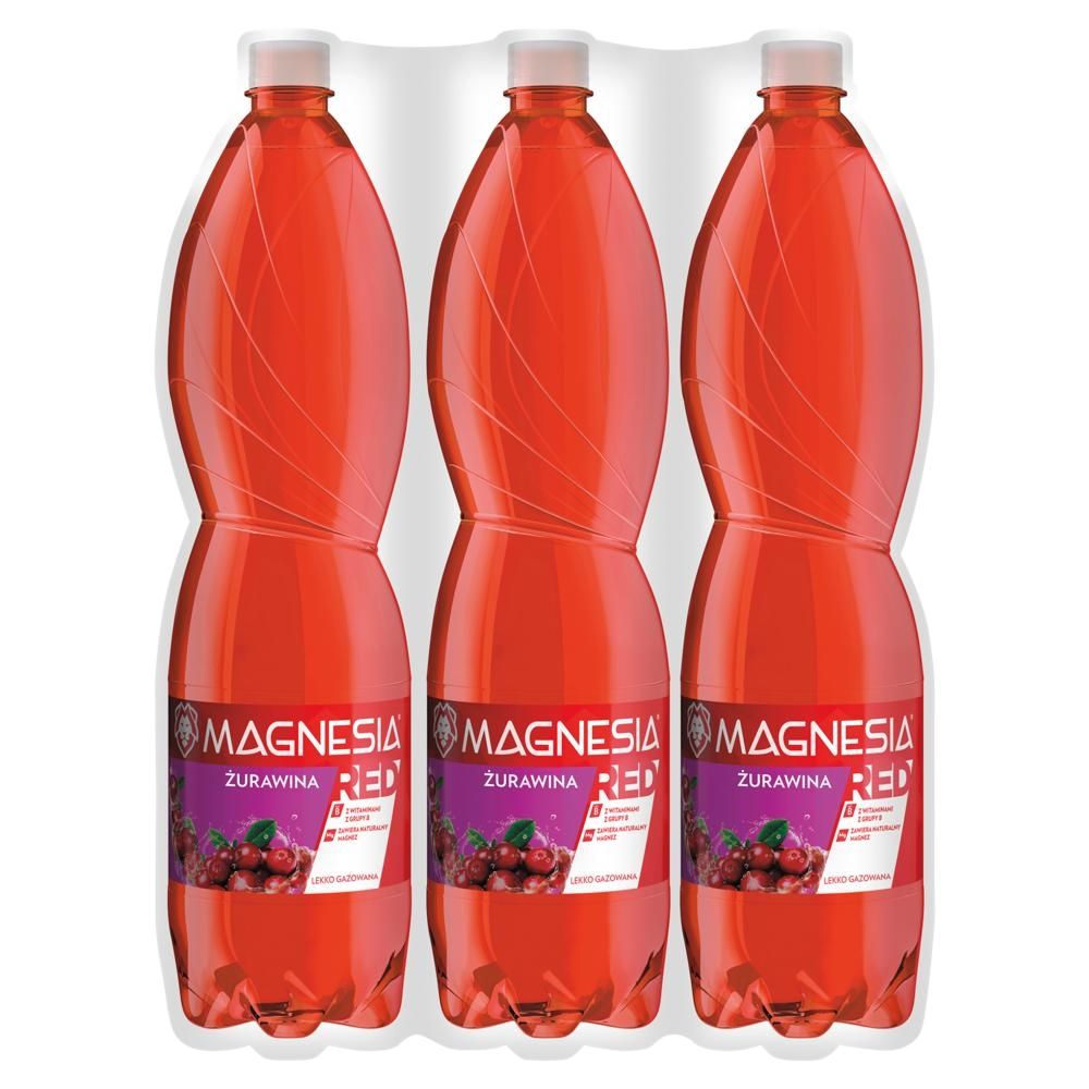 Magnesia Red Napój lekko gazowany żurawina 6 x 1,5 l