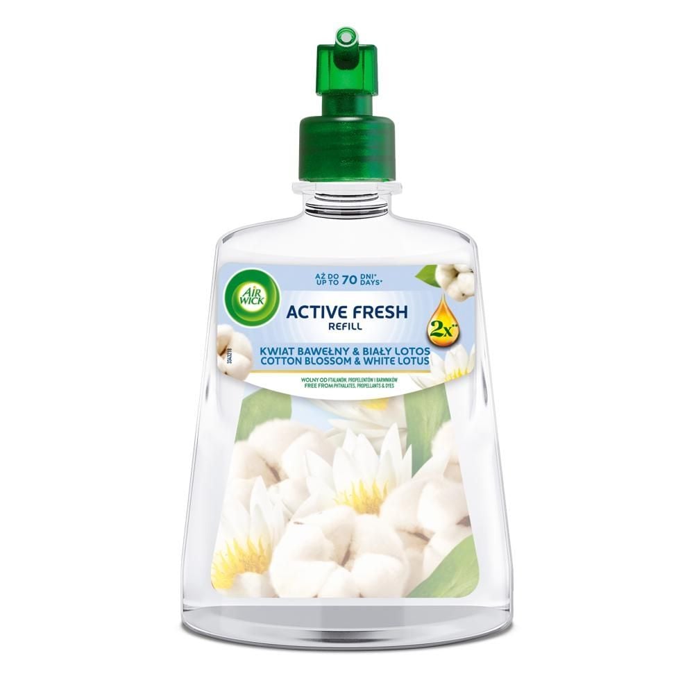 Air Wick Active Fresh Automatyczny odświeżacz powietrza kwiat bawełny & biały lotos 228 ml
