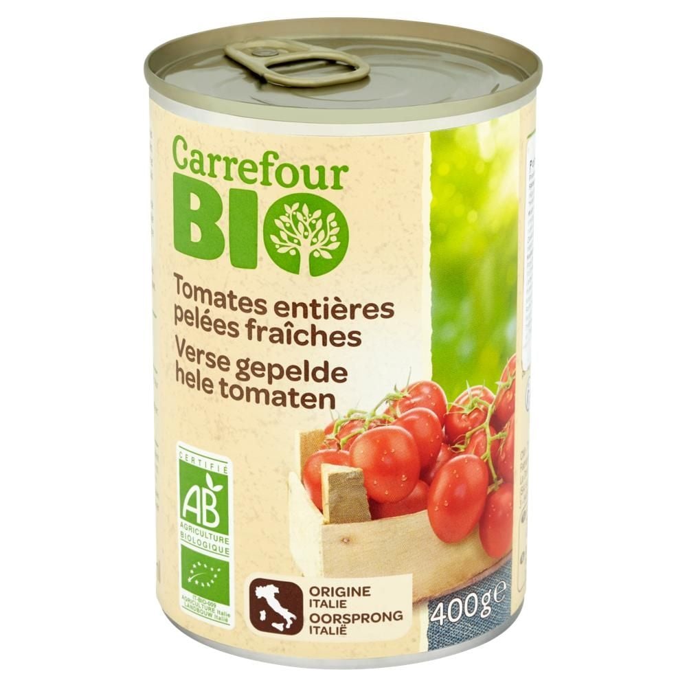 Carrefour Bio Pomidory bez skóry całe 400 g