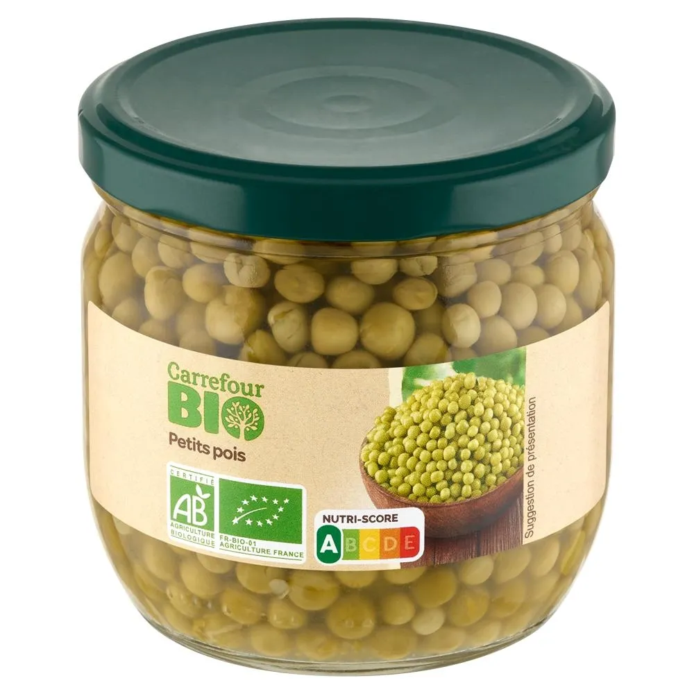 Carrefour Bio Ekologiczny groszek zielony 330 g