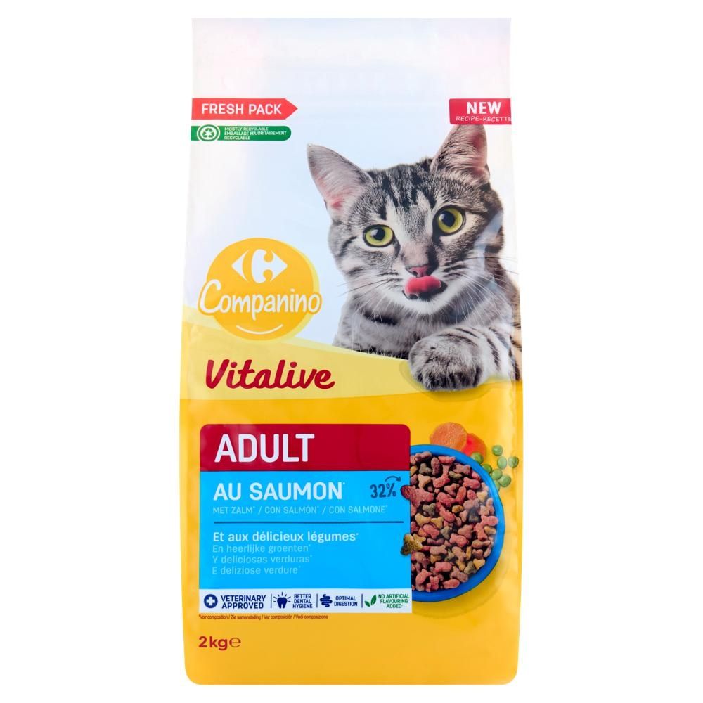 Carrefour Companino Vitalive Karma dla dorosłych kotów 2 kg