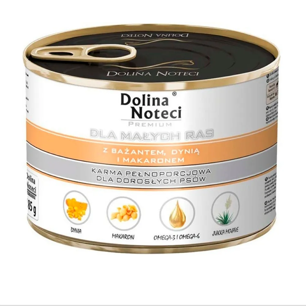 Dolina Noteci Premium Małe Rasy - Bażant, Dynia i Makaron 185g