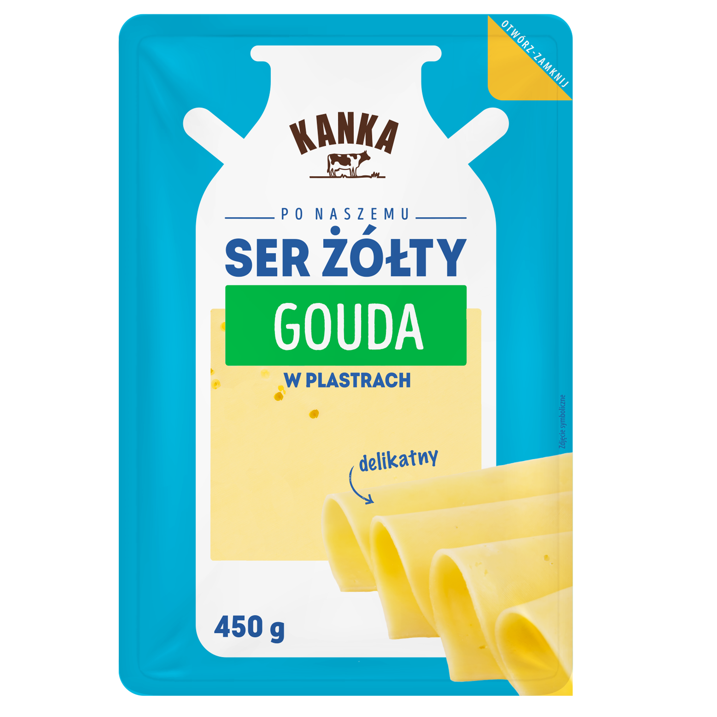 Ser żółty Gouda w plastrach