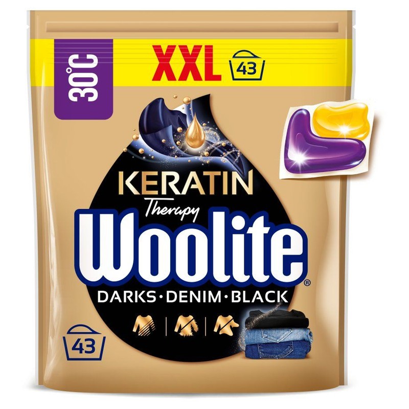 Kapsułki do prania czarnych i ciemnych tkanin Woolite 43 kapsułki