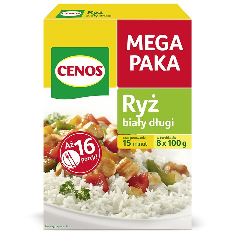 Ryż biały długi Cenos 8 x 100 g