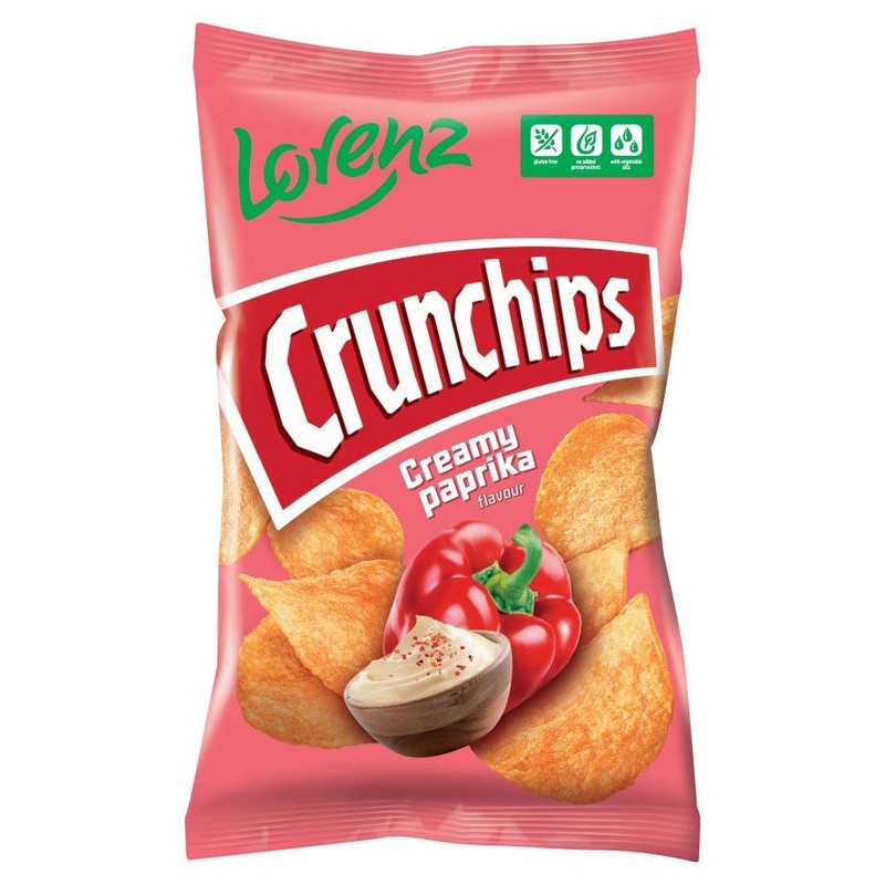 Chipsy ziemniaczane o smaku kremowej papryki Crunchips 130 g