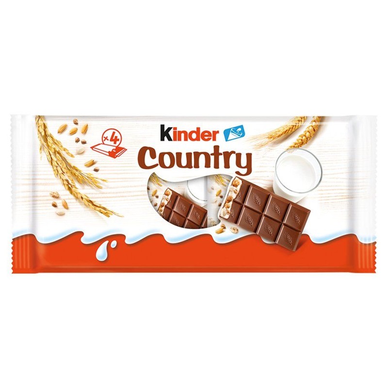 Country Baton czekoladowy z nadzieniem mlecznym i ziarnami zbóż Kinder 94 g