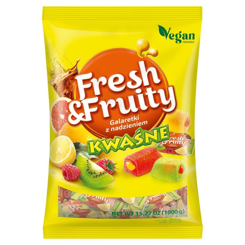 Galaretki z nadzieniem kwaśne Fresh & Fruity Wawel 1000 g
