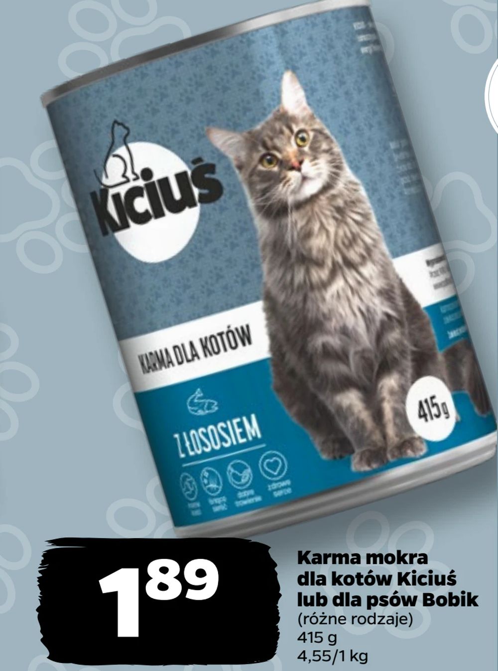 Karma mokra dla kotów Kiciuś lub dla psów Bobik