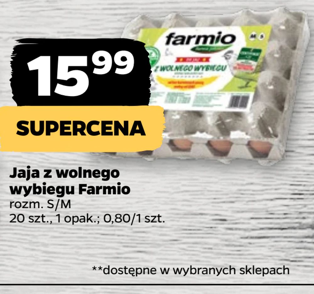Jaja z wolnego wybiegu Farmio
