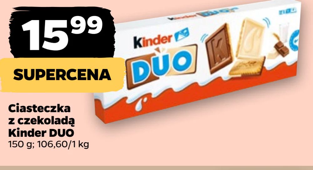 Ciasteczka z czekoladą Kinder DUO