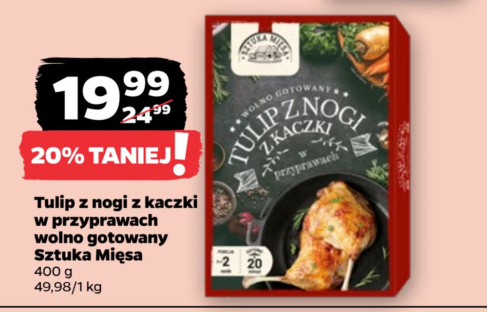 Tulip z nogi z kaczki w przyprawach wolno gotowany Sztuka Mięsa