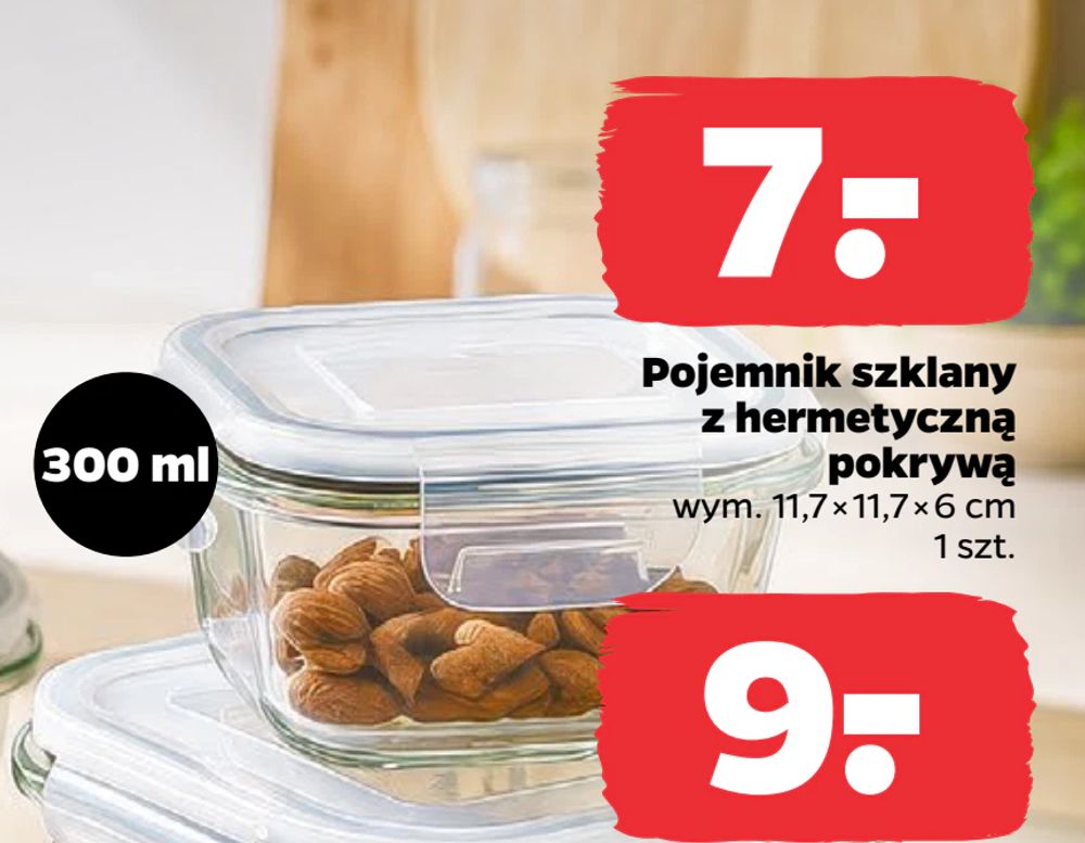 Pojemnik szklany z hermetyczną pokrywą
