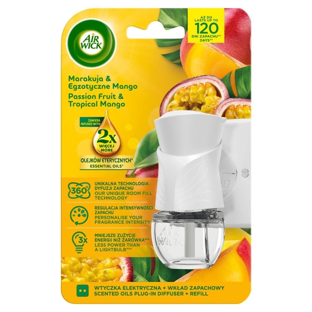 Air Wick Wtyczka elektryczna i wkład zapachowy marakuja & egzotyczne mango 19 ml